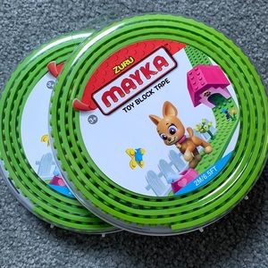 Mayka toy block tape New (2) 6.5’ lime green
